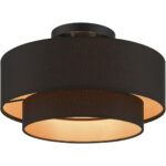 45614-04 3 Light Black Large Semi-Flush-Lighting LumensSemi Flush