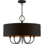 45615-04 5 Light Black Pendant Chandelier-Lighting LumensChandeliers