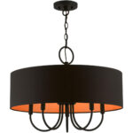 45615-04 5 Light Black Pendant Chandelier-Lighting LumensChandeliers