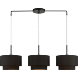 45617-04 3 Light Black Large Linear Chandelier-Lighting LumensChandeliers