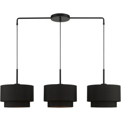 45617-04 3 Light Black Large Linear Chandelier-Lighting LumensChandeliers