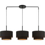 45617-04 3 Light Black Large Linear Chandelier-Lighting LumensChandeliers