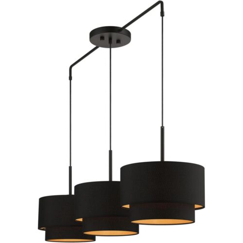 45617-04 3 Light Black Large Linear Chandelier-Lighting LumensChandeliers