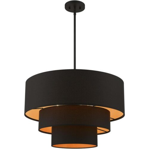 45619-04 4 Light Black Pendant Chandelier-Lighting LumensChandeliers