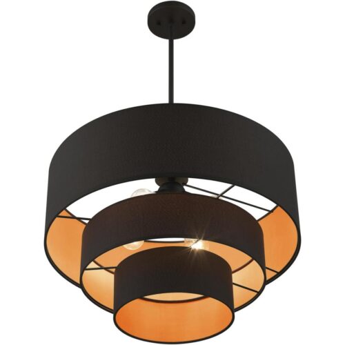 45619-04 4 Light Black Pendant Chandelier-Lighting LumensChandeliers