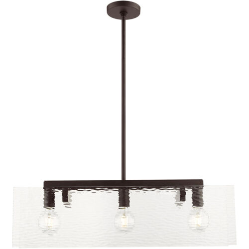 7 inch 3 Light Bronze Chandelier with Steel base material-Lighting LumensChandeliers