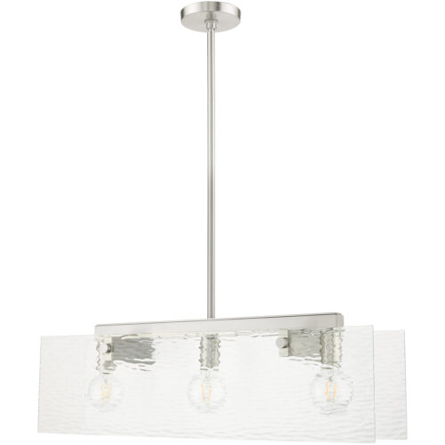 7 inch 3 Light Brushed Nickel Chandelier with Steel base material-Lighting LumensChandeliers