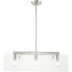 7 inch 3 Light Brushed Nickel Chandelier with Steel base material-Lighting LumensChandeliers