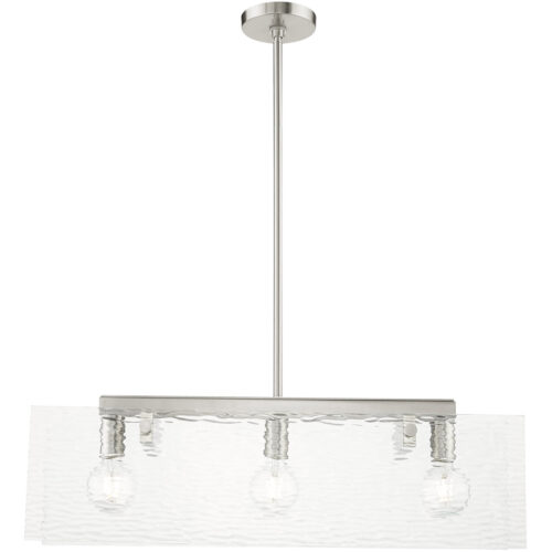 7 inch 3 Light Brushed Nickel Chandelier with Steel base material-Lighting LumensChandeliers