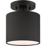 45661-04 1 Light Black Semi Flush-Lighting LumensSemi Flush