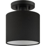 45661-04 1 Light Black Semi Flush-Lighting LumensSemi Flush