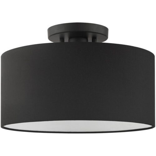 45663-04 1 Light Black Semi Flush-Lighting LumensSemi Flush