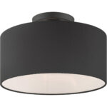 45663-04 1 Light Black Semi Flush-Lighting LumensSemi Flush