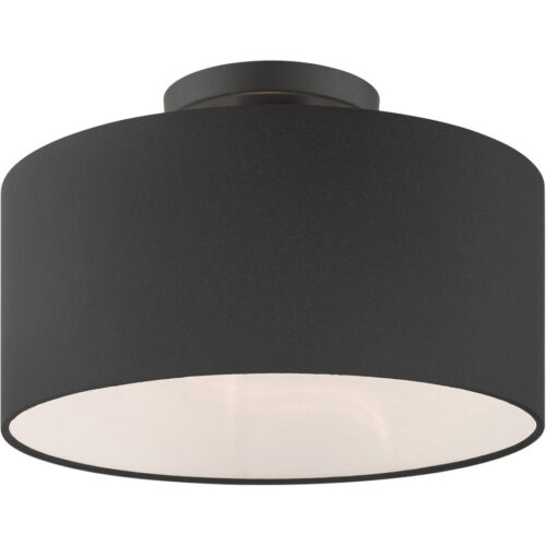 45663-04 1 Light Black Semi Flush-Lighting LumensSemi Flush