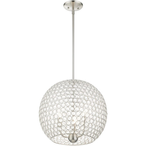 45723-91 3 Light Brushed Nickel Pendant-Lighting LumensPendant Lights