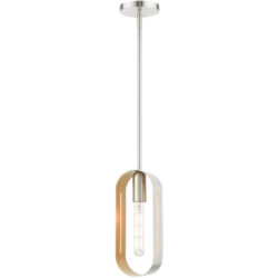 45761-91 1 Light Brushed Nickel Pendant-Lighting LumensPendant Lights