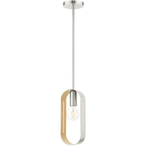 45761-91 1 Light Brushed Nickel Pendant-Lighting LumensPendant Lights