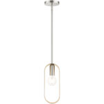 45761-91 1 Light Brushed Nickel Pendant-Lighting LumensPendant Lights