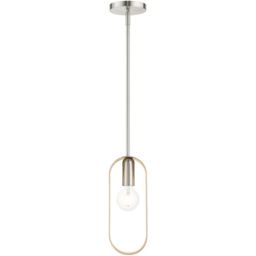 45761-91 1 Light Brushed Nickel Pendant-Lighting LumensPendant Lights