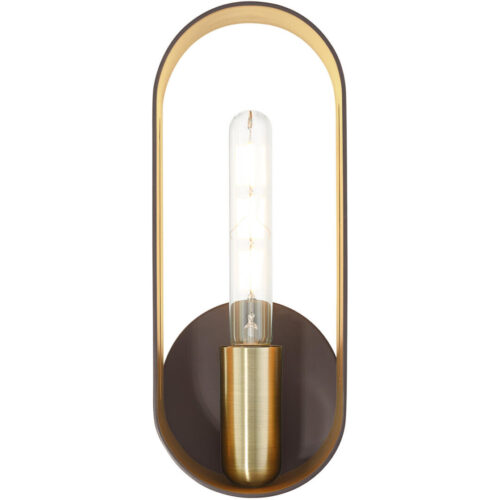 45762-07 1 Light Bronze with Antique Brass Accents ADA Single Sconce-Lighting LumensWall Sconces