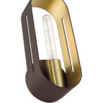 45762-07 1 Light Bronze with Antique Brass Accents ADA Single Sconce-Lighting LumensWall Sconces