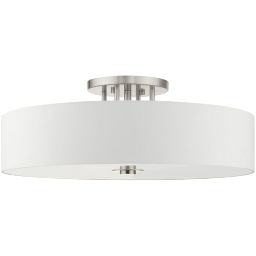 45798-91 6 Light Brushed Nickel Semi Flush-Lighting LumensSemi Flush