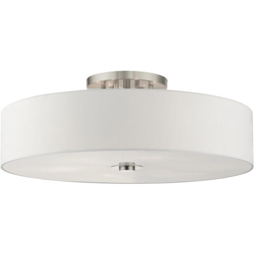 45798-91 6 Light Brushed Nickel Semi Flush-Lighting LumensSemi Flush