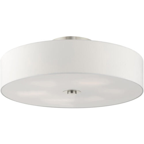 45798-91 6 Light Brushed Nickel Semi Flush-Lighting LumensSemi Flush