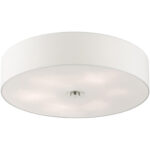 45798-91 6 Light Brushed Nickel Semi Flush-Lighting LumensSemi Flush