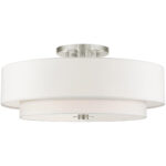 45799-91 6 Light Brushed Nickel Semi Flush-Lighting LumensSemi Flush