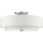 45799-91 6 Light Brushed Nickel Semi Flush-Lighting LumensSemi Flush