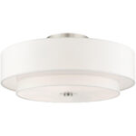 45799-91 6 Light Brushed Nickel Semi Flush-Lighting LumensSemi Flush