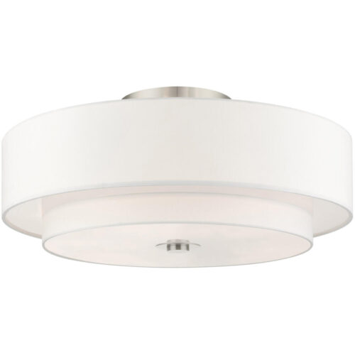 45799-91 6 Light Brushed Nickel Semi Flush-Lighting LumensSemi Flush