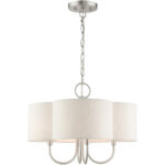 45806-91 4 Light Brushed Nickel Chandelier-Lighting LumensChandeliers