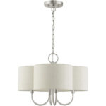 45806-91 4 Light Brushed Nickel Chandelier-Lighting LumensChandeliers