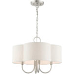 45806-91 4 Light Brushed Nickel Chandelier-Lighting LumensChandeliers