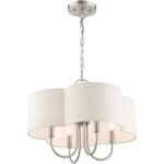 45806-91 4 Light Brushed Nickel Chandelier-Lighting LumensChandeliers