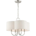 45806-91 4 Light Brushed Nickel Chandelier-Lighting LumensChandeliers