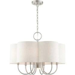 45807-91 7 Light  Brushed Nickel Chandelier-Lighting LumensChandeliers