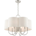 45807-91 7 Light  Brushed Nickel Chandelier-Lighting LumensChandeliers