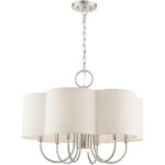 45807-91 7 Light  Brushed Nickel Chandelier-Lighting LumensChandeliers