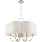 45807-91 7 Light  Brushed Nickel Chandelier-Lighting LumensChandeliers