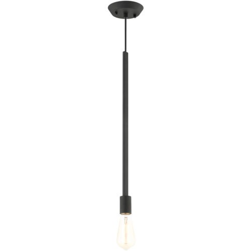 1 Light Black Pendant light Hanging Light Fixture with Steel base material-Lighting LumensPendant Lights