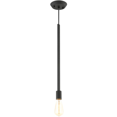 1 Light Black Pendant light Hanging Light Fixture with Steel base material-Lighting LumensPendant Lights