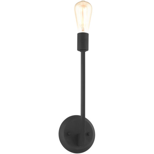 5.125 inch 1 Light Black Wall Sconce with Steel base material-Lighting LumensWall Sconces