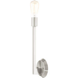 5.125 inch 1 Light Brushed Nickel Wall Sconce with Steel base material-Lighting LumensWall Sconces