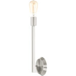 5.125 inch 1 Light Brushed Nickel Wall Sconce with Steel base material-Lighting LumensWall Sconces