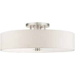 45848-91 6 Light Brushed Nickel Semi Flush-Lighting LumensSemi Flush