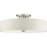 45848-91 6 Light Brushed Nickel Semi Flush-Lighting LumensSemi Flush