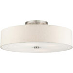 45848-91 6 Light Brushed Nickel Semi Flush-Lighting LumensSemi Flush